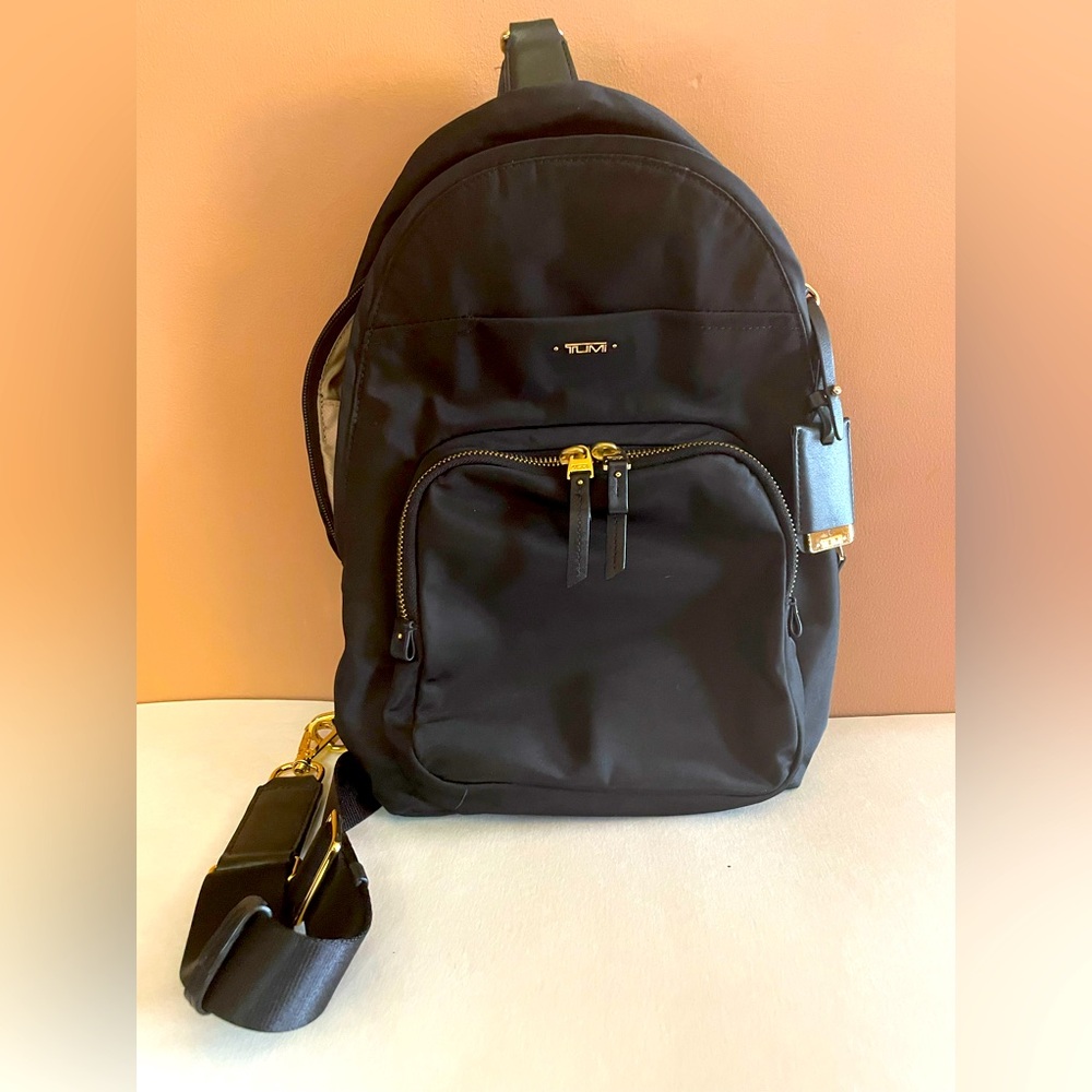 Tumi Voyageur Brive Sling Backpack Black Nylon